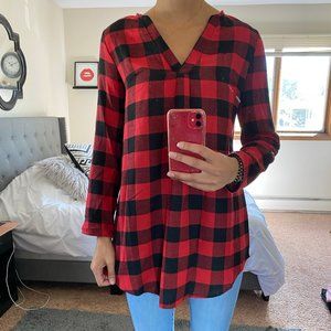 Black and Red Plaid Tunic/ Dress